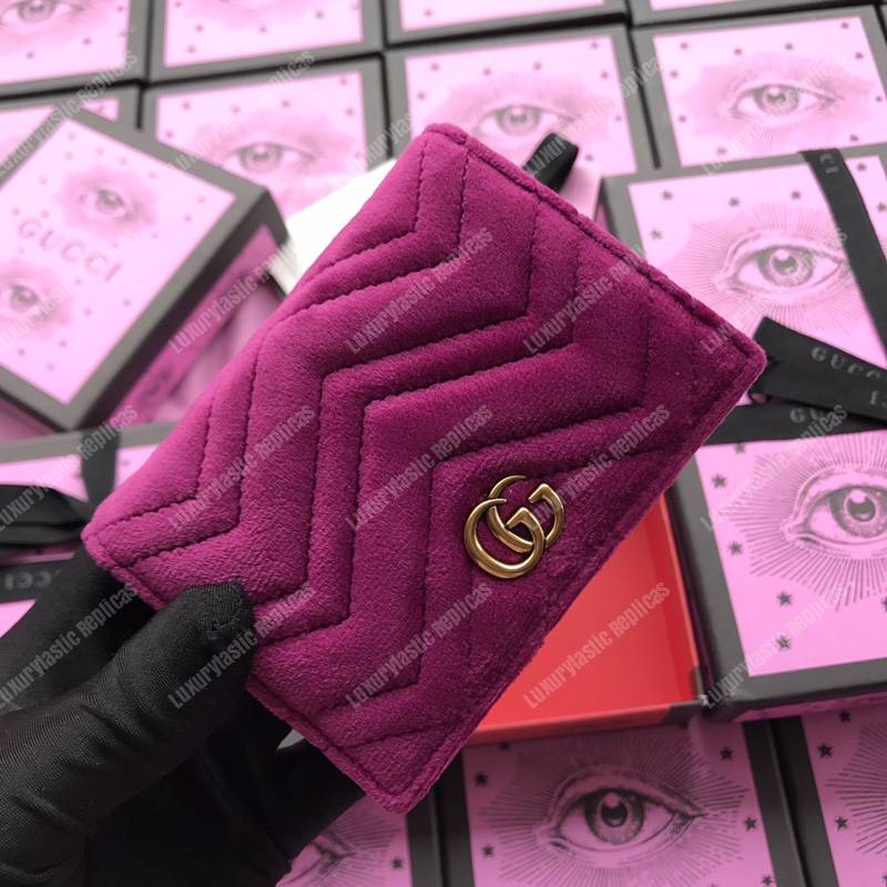 G*u*i gg marmont card case velvet magenta