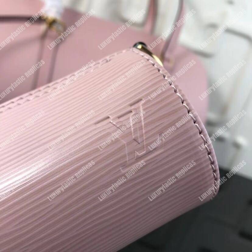 LV Soufflot Bag Black Epi Leather Pink