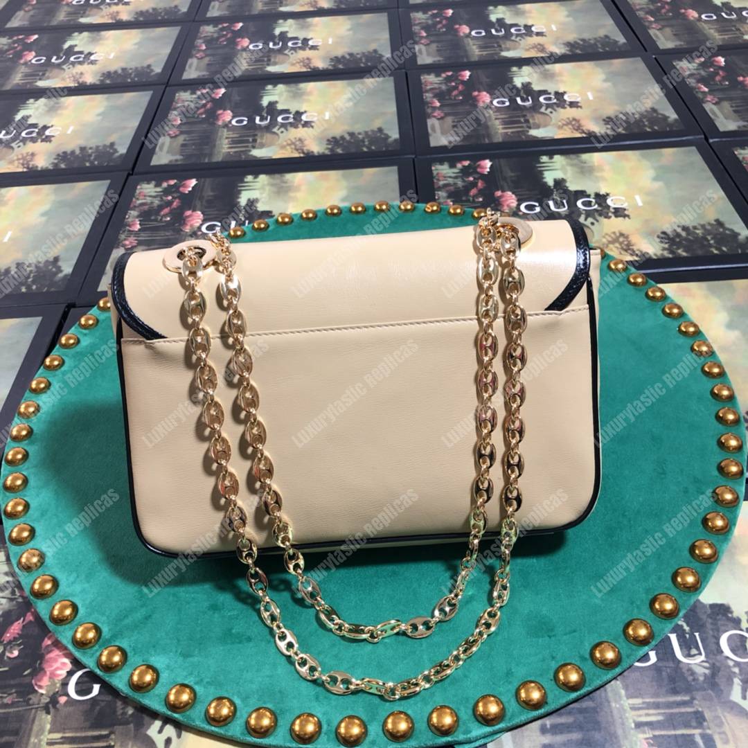 G*u*i leather small shoulder bag beige