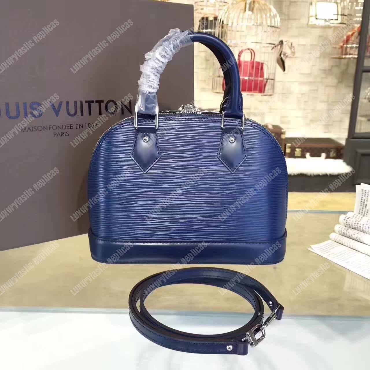 LV Alma BB Epi Leather Indigo