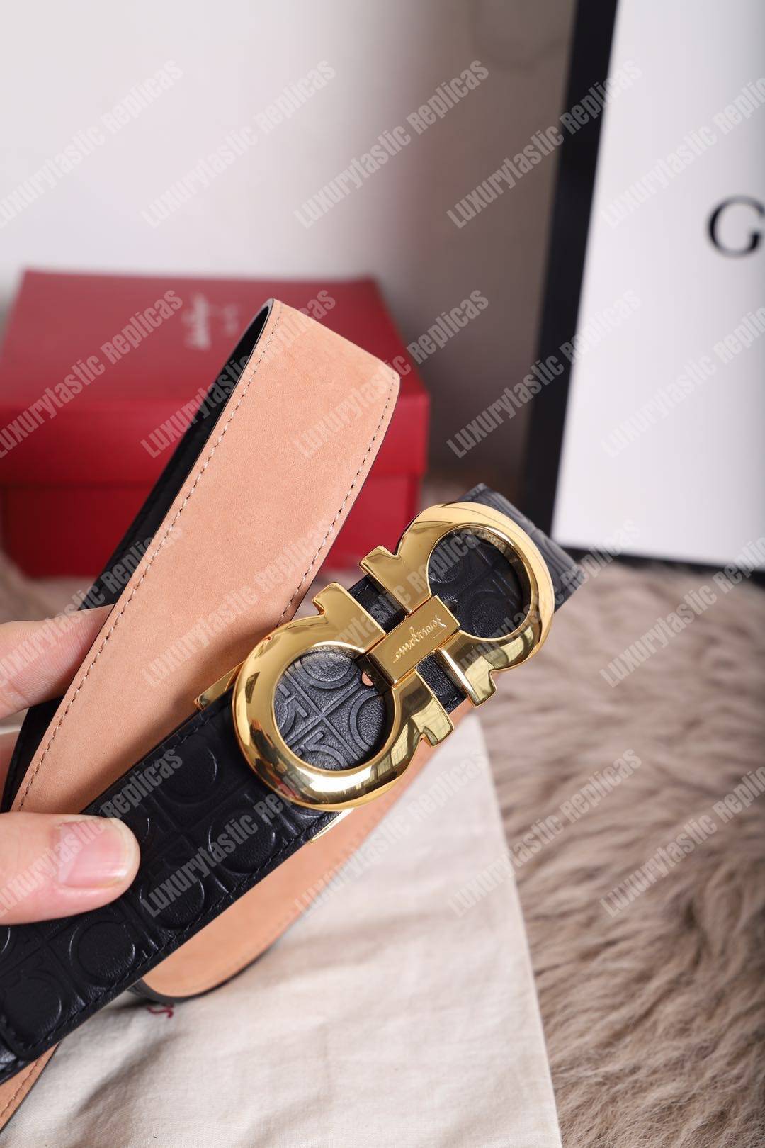 ﻿Salvatore Ferragamo Adjustable Gancini Belt