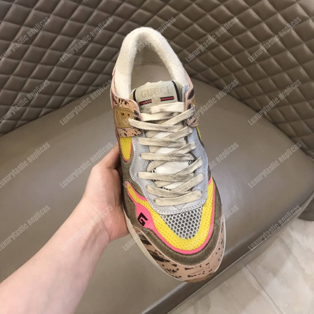 G*u*i ultrapace sneaker brown/pink lining