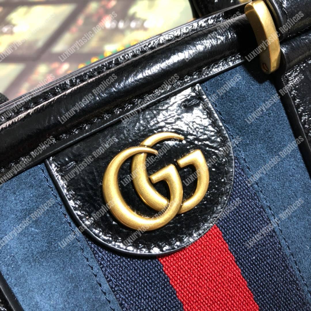 G*u*i re(belle) medium shoulder bag suede blue