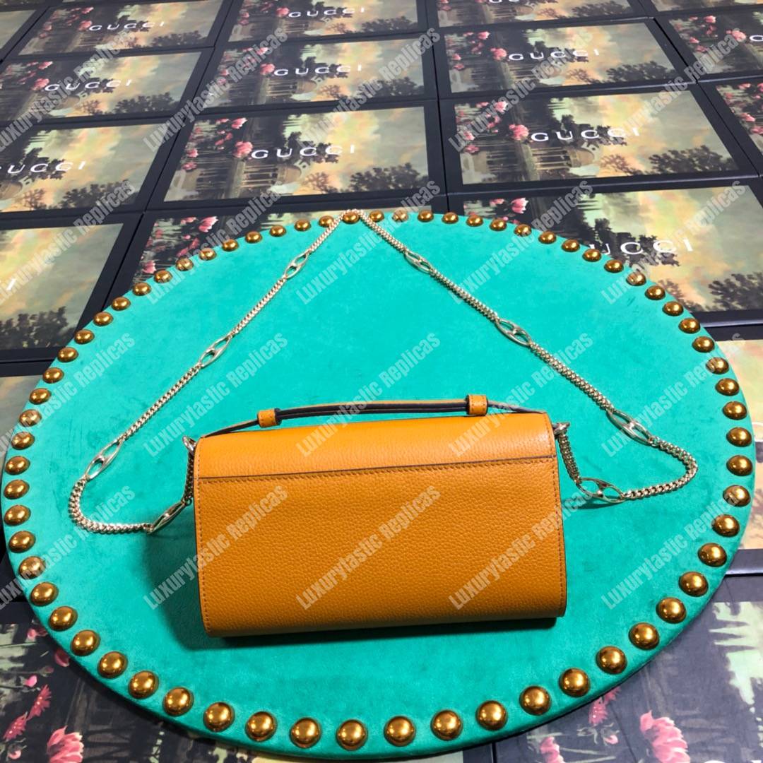 G*u*i zumi yellow smooth leather mini bag