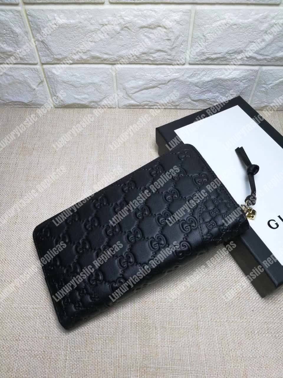 G*u*i gg bree G*u*issima zip around wallet black