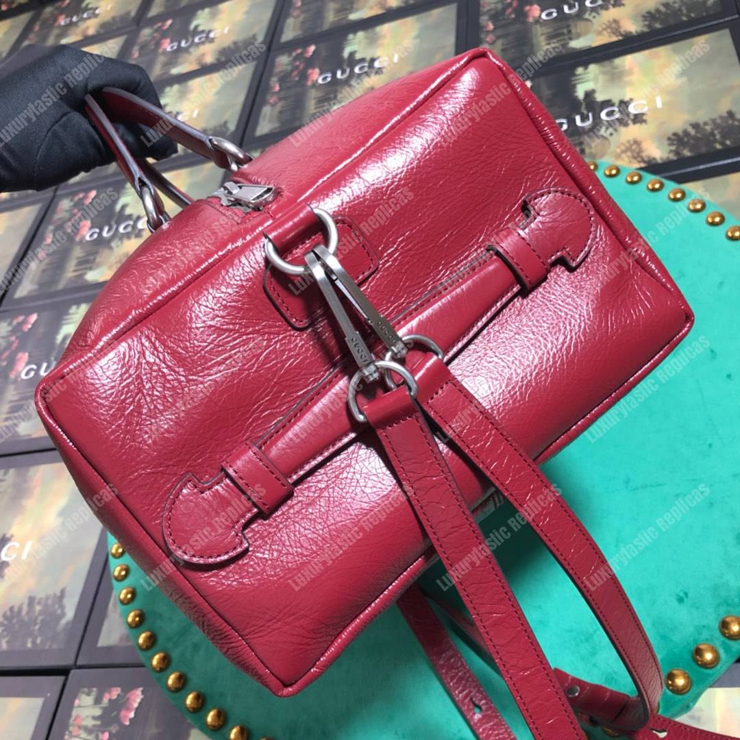 G*u*i soft leather backpack red