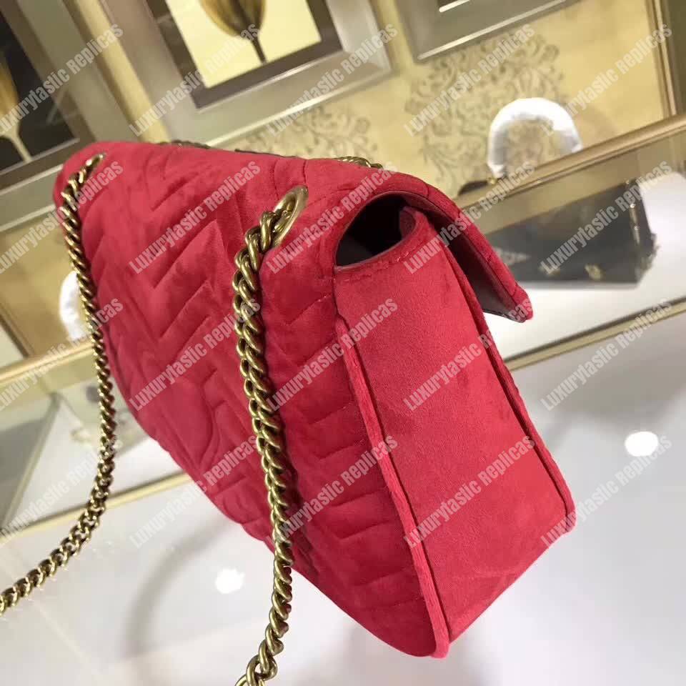 G*u*i gg marmont medium velvet bag angry cat