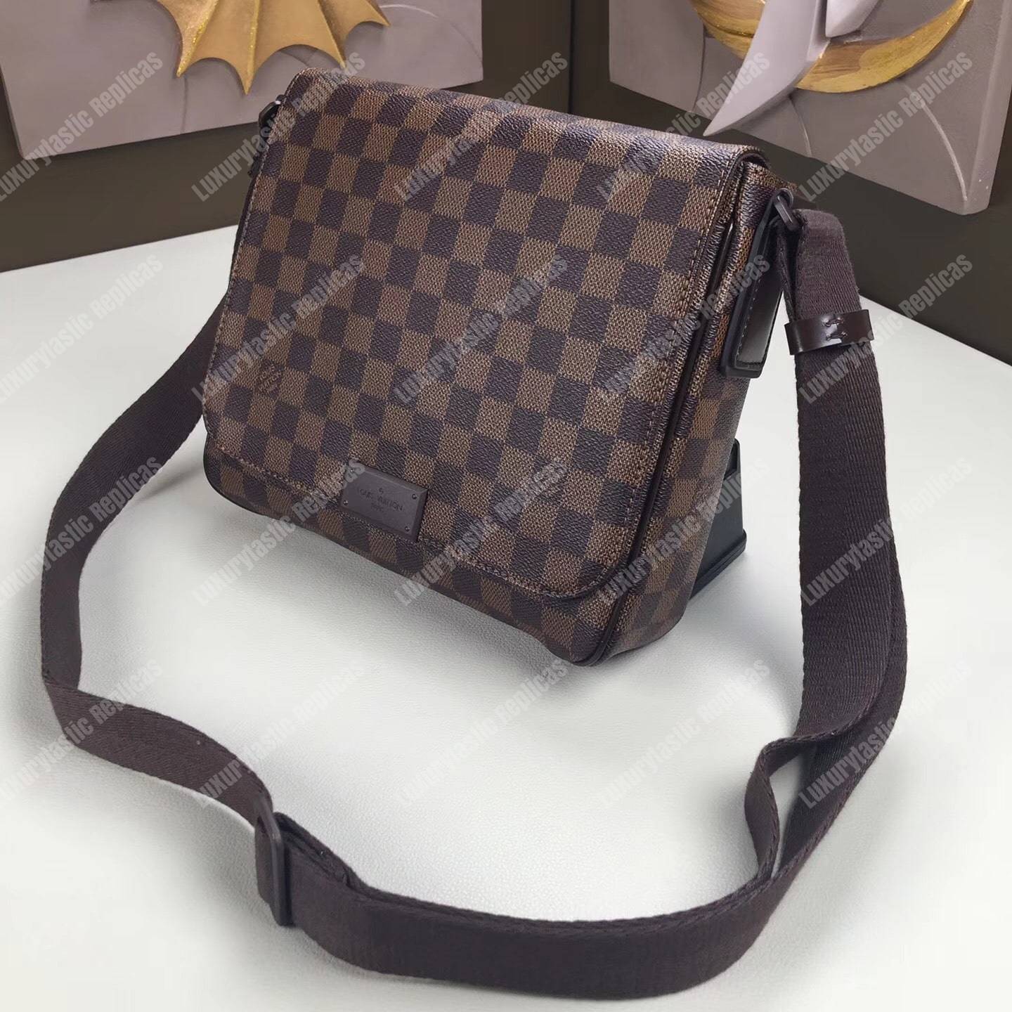 LV District PM Messenger Bag Damier Ebene Canvas