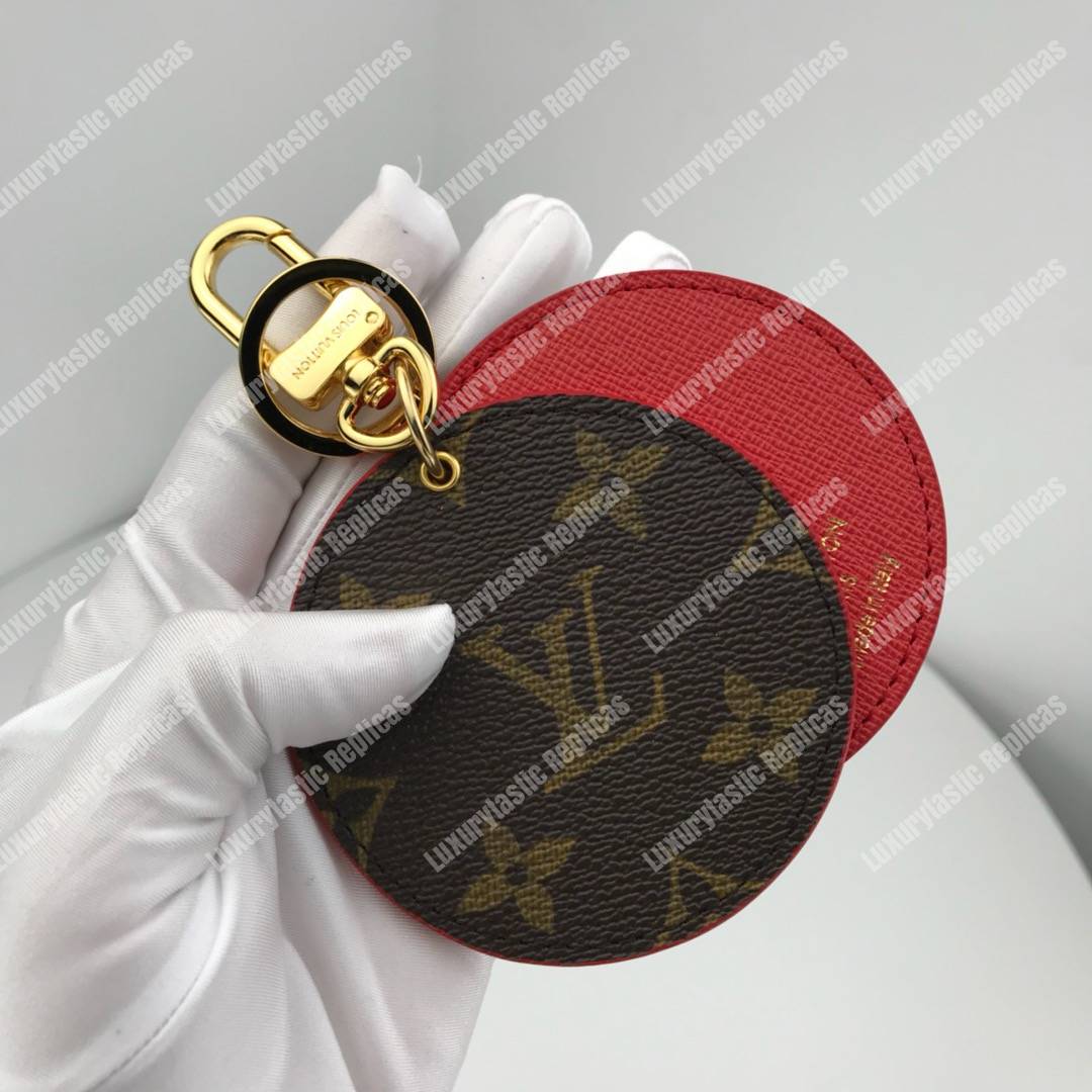 LV Mirror Bag Charm & Key Holder Monogram/Red