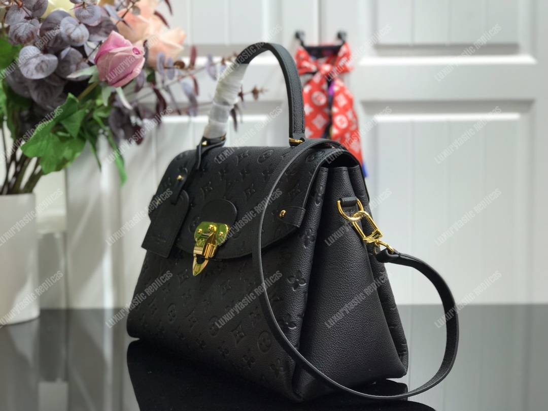 LV Georges MM Monogram Empreinte Leather Black