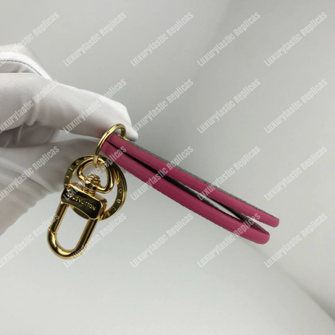 LV Mirror Bag Charm & Key Holder Monogram/Fuchsia