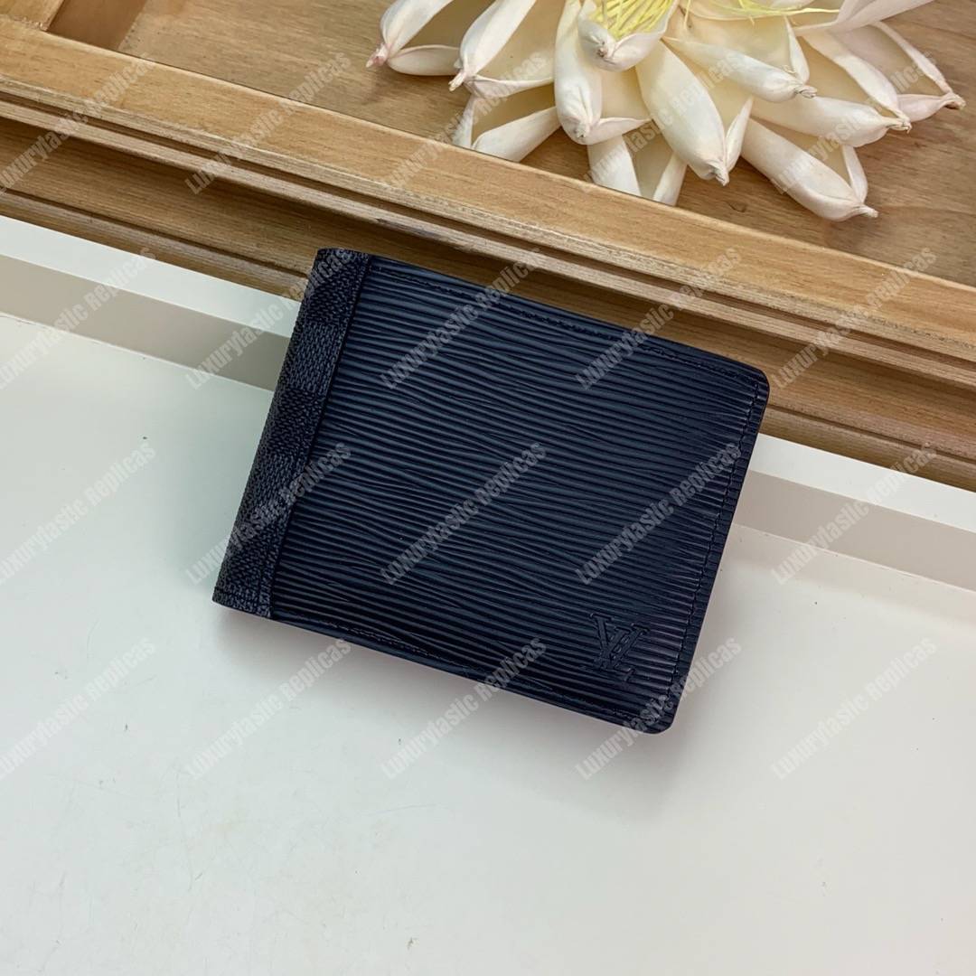 LV Multiple Wallet Epi Leather Damier Graphite