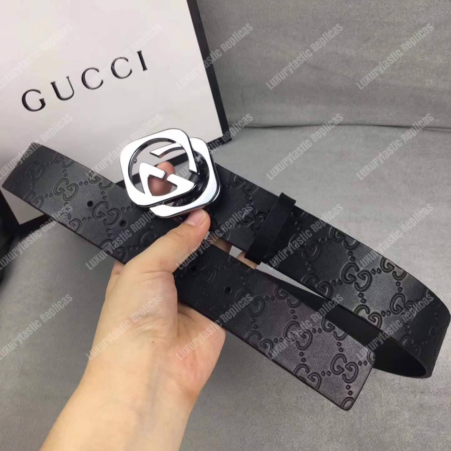 G*u*i signature leather belt