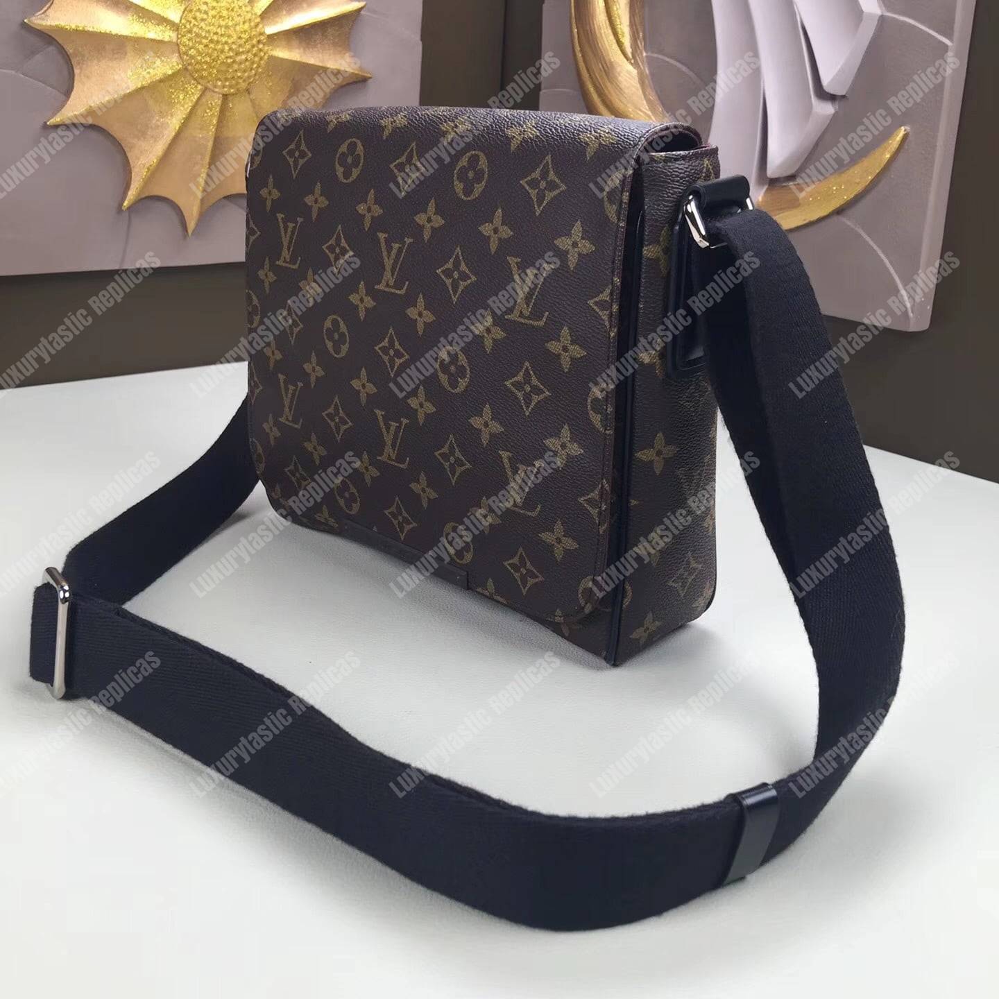 LV District PM Messenger Bag Monogram Macassar Canvas