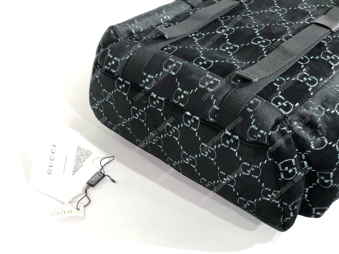 G*u*i medium gg velvet backpack dark blue