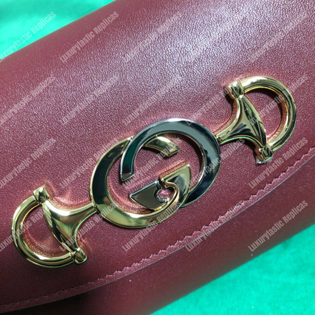 G*u*i zumi burgundy smooth leather mini bag