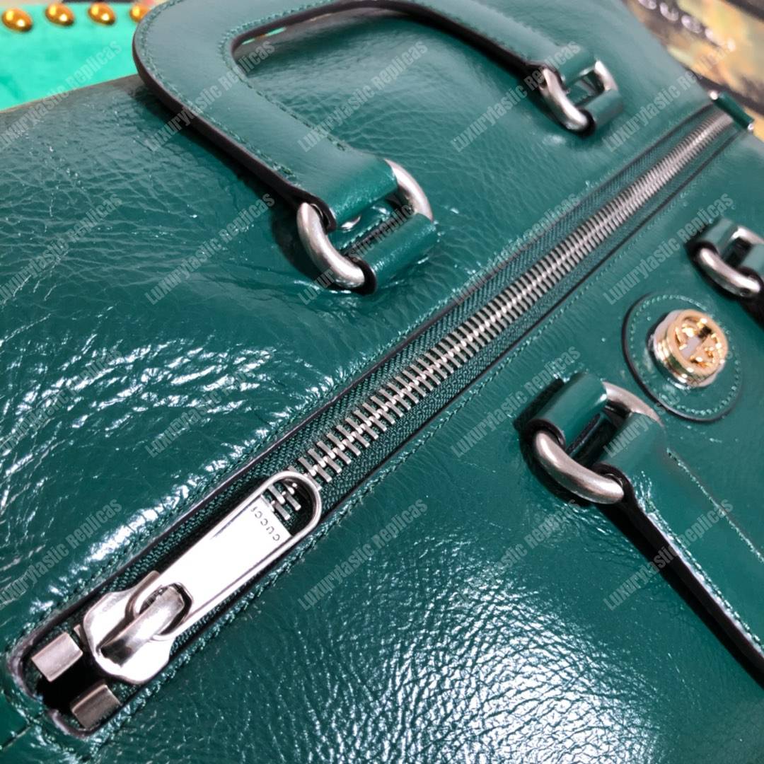 G*u*i soft leather backpack dark green