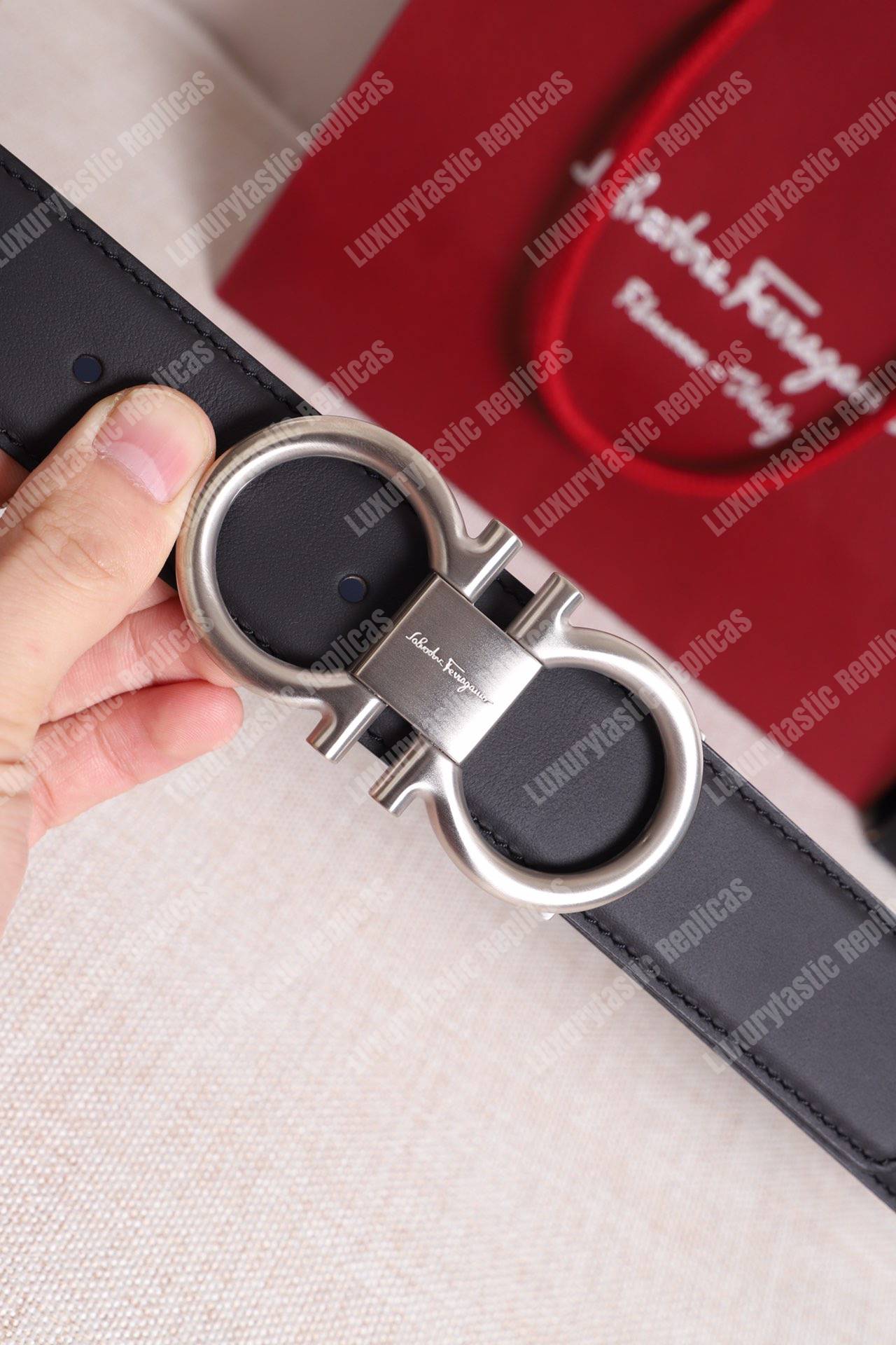 Salvatore Ferragamo Adjustable and Reversible Gancini Belt