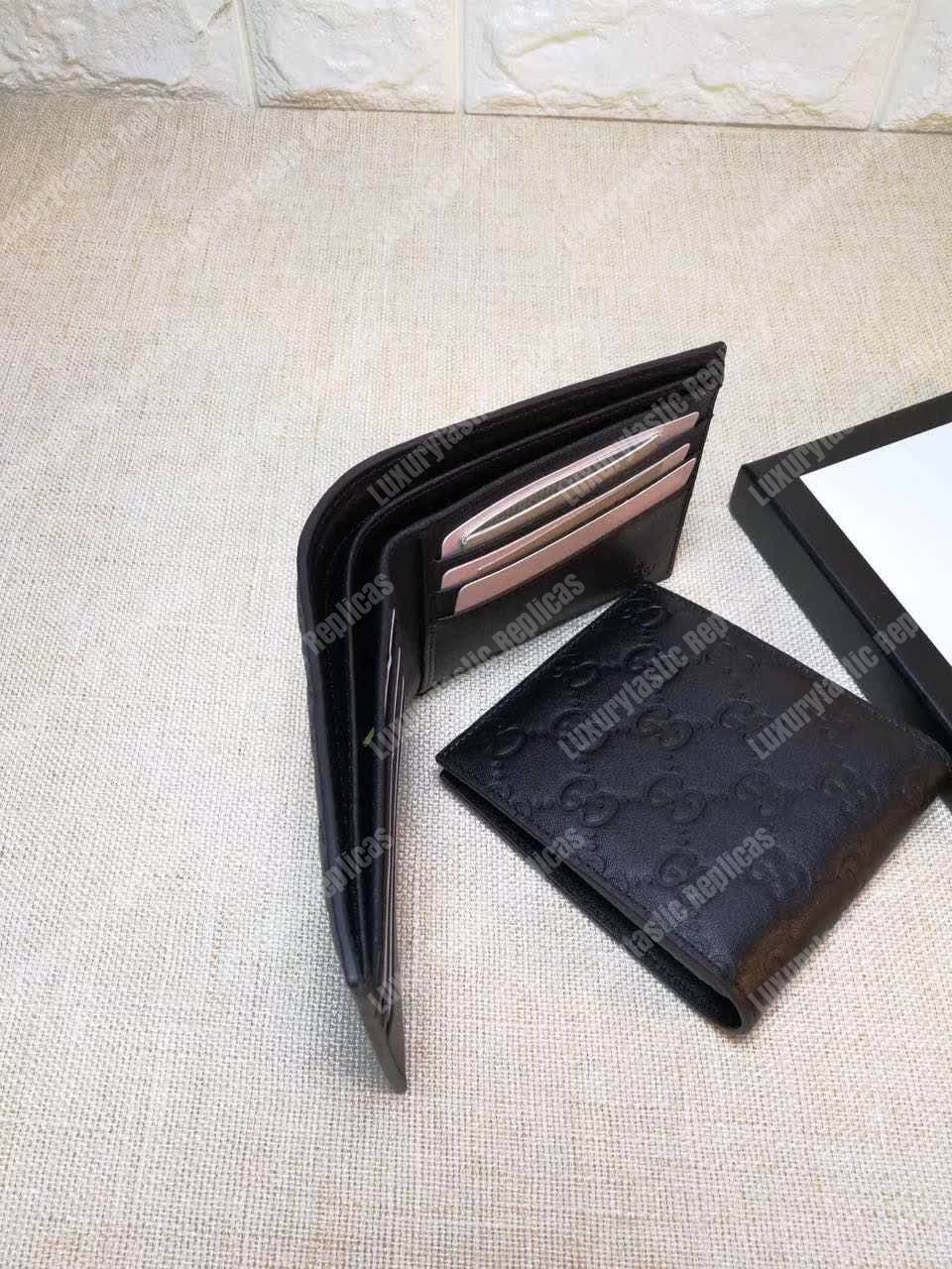 G*u*i G*u*issima web bi-fold wallet black