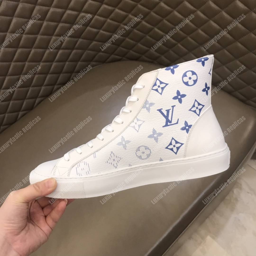 LV Tattoo Trainer Boots Blue Print