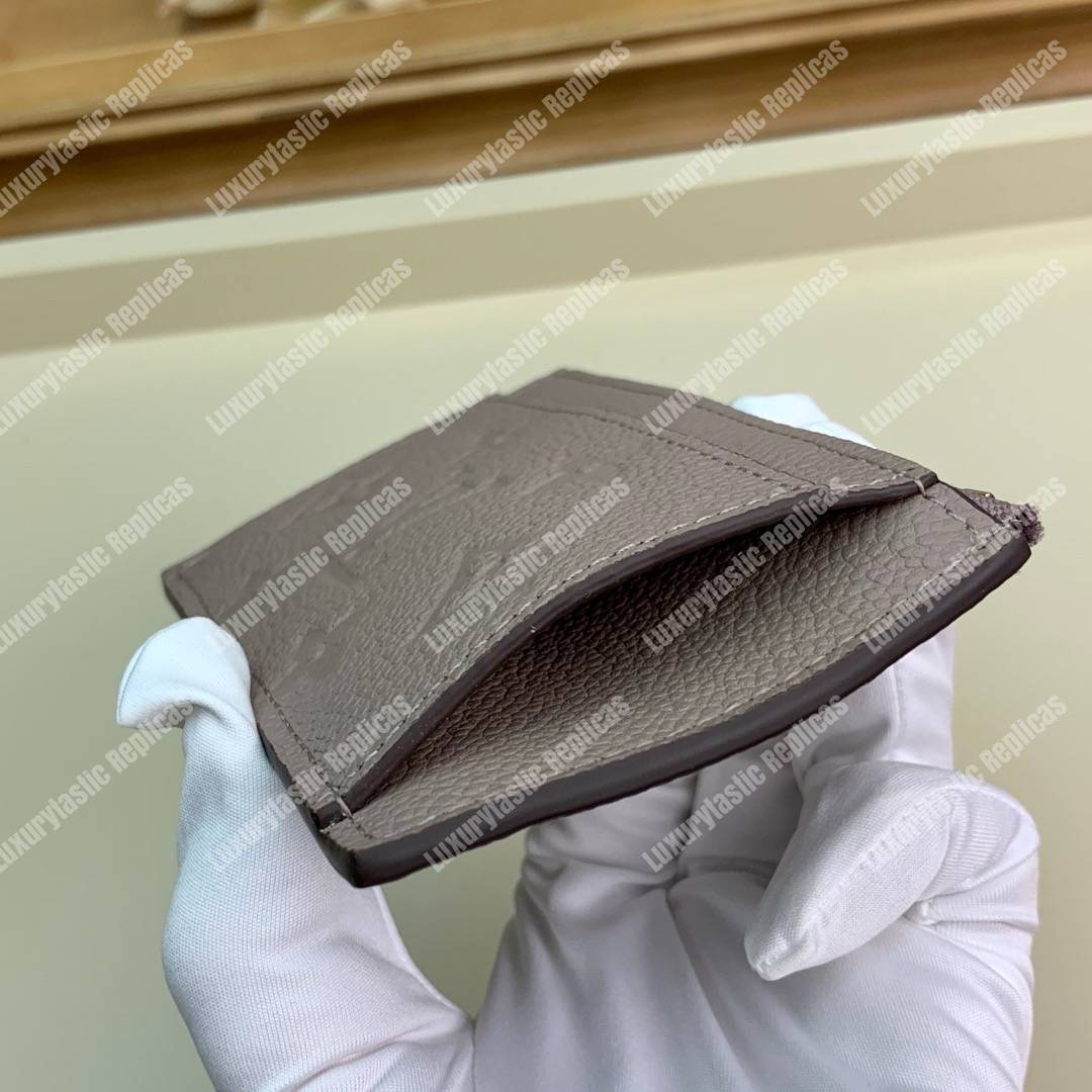 LV Zipped Card Holder Monogram Taupe