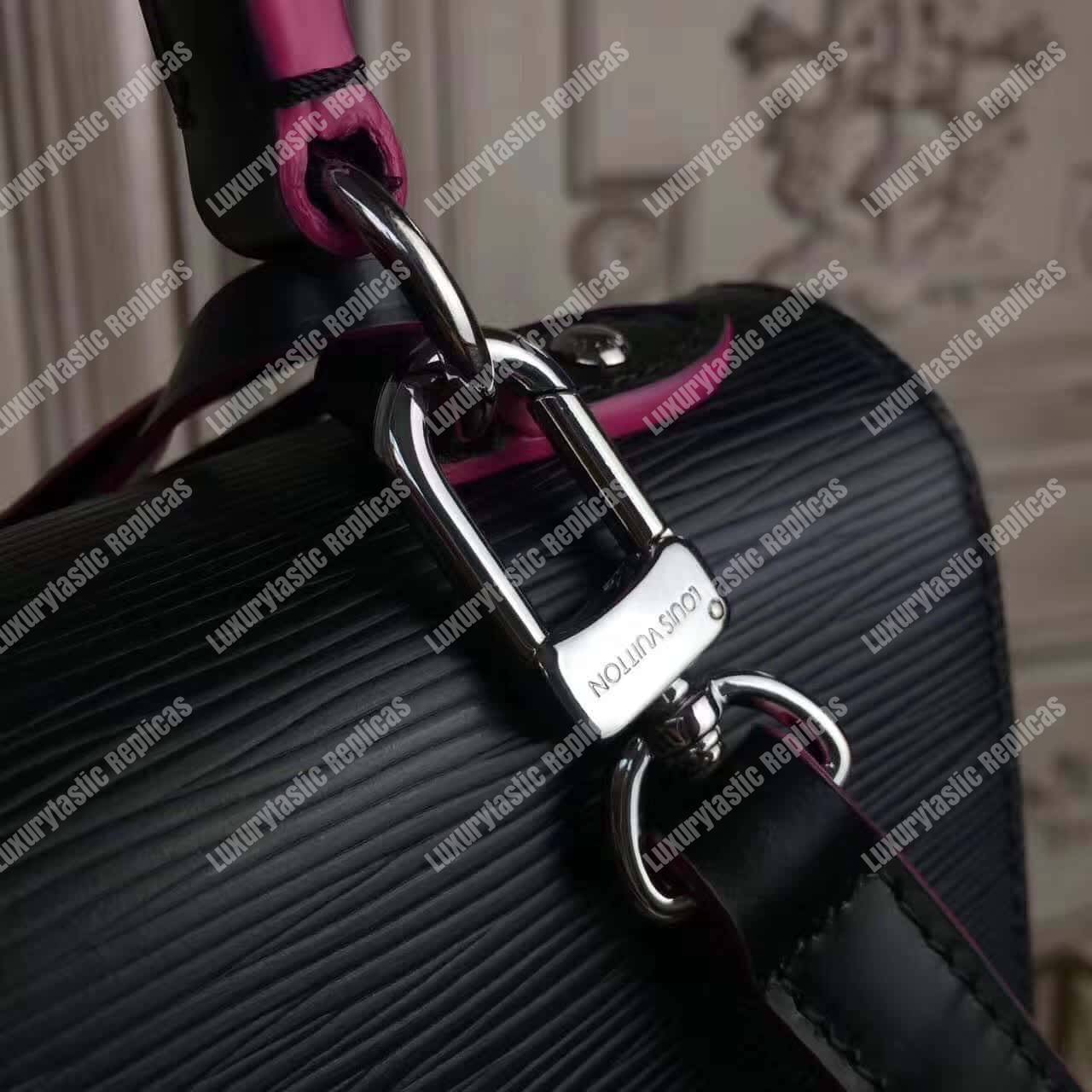 LV Cluny BB Bag Epi Leather Noir Rose