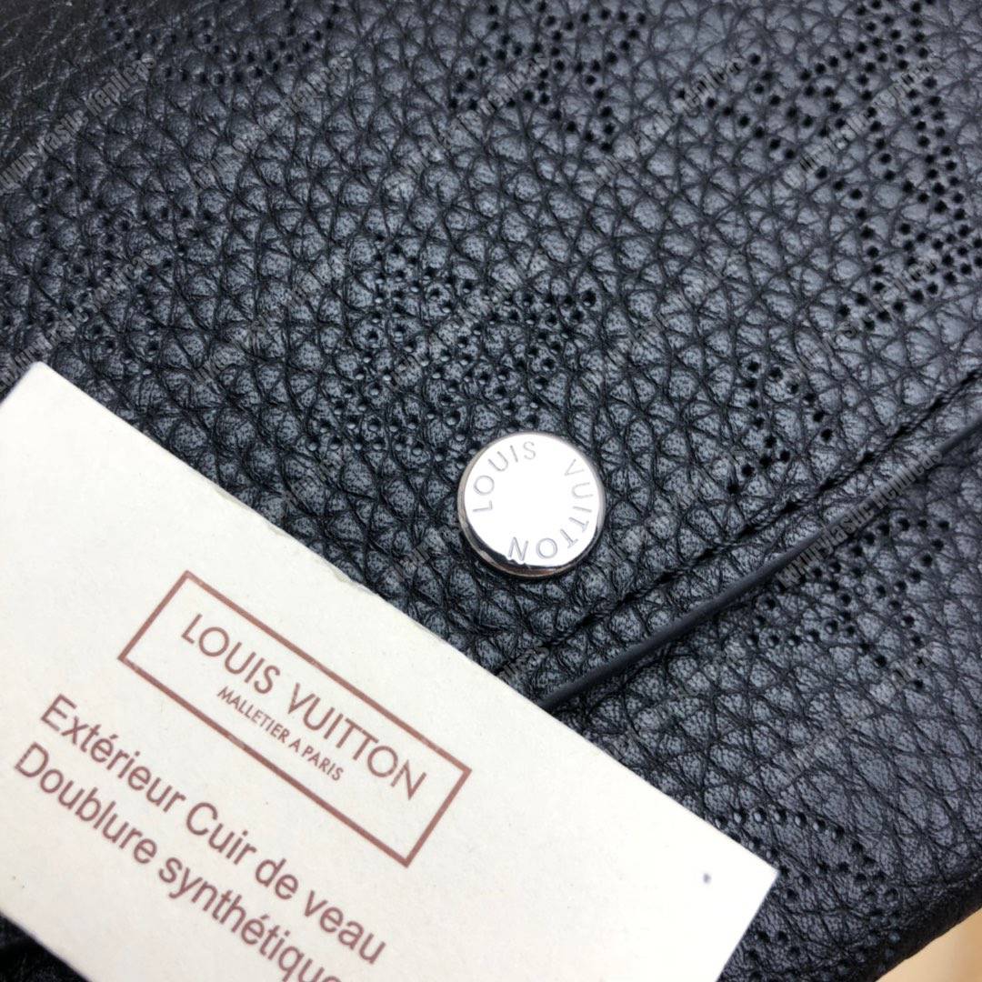 LV Iris Wallet Mahina Leather Noir
