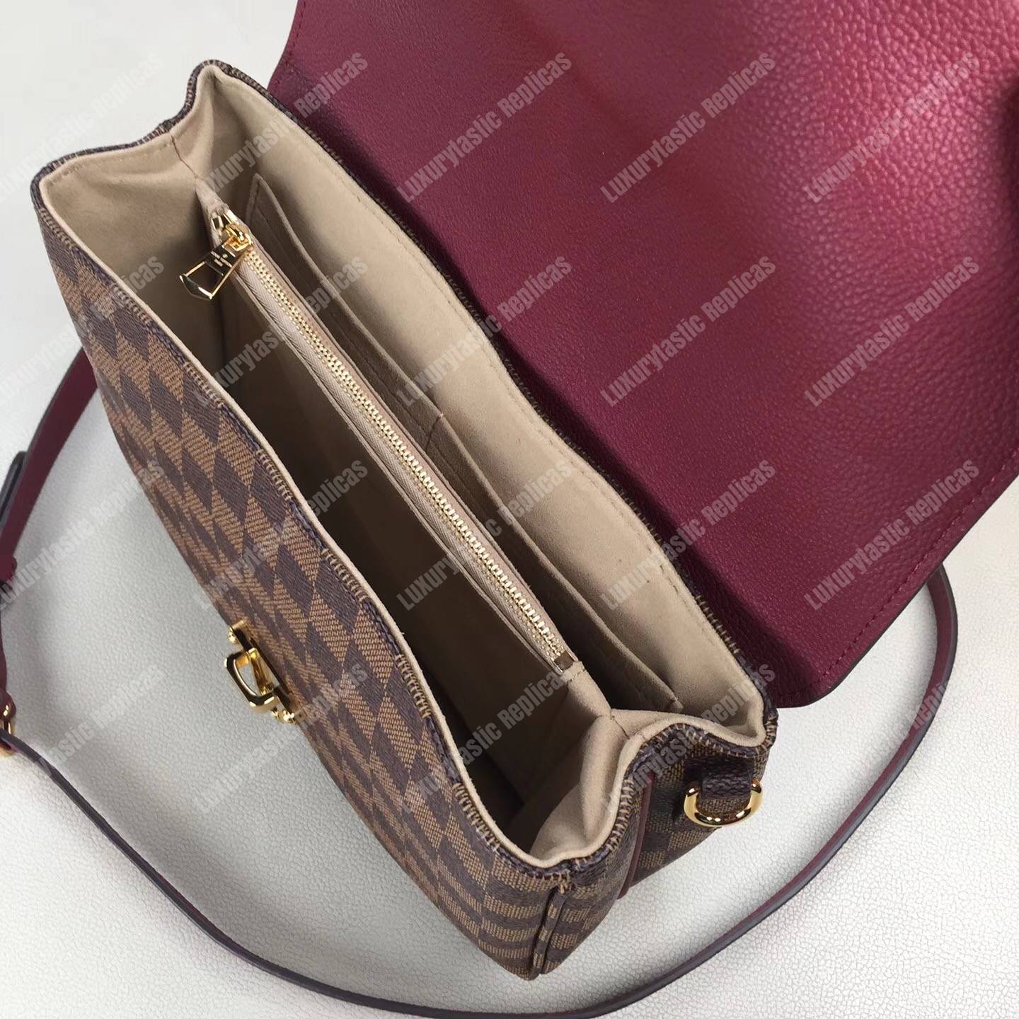 LV Clapton PM Damier Ebene Raisin