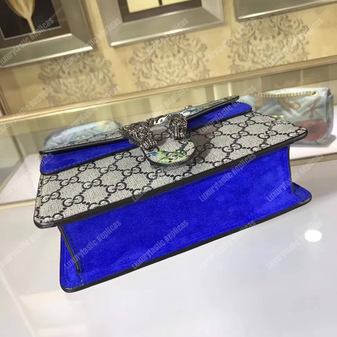 G*u*i dionysus blue blooms print mini chain bag