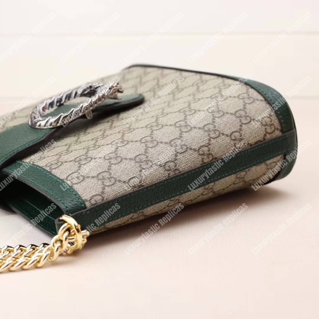 G*u*i dionysus medium gg bucket bag green