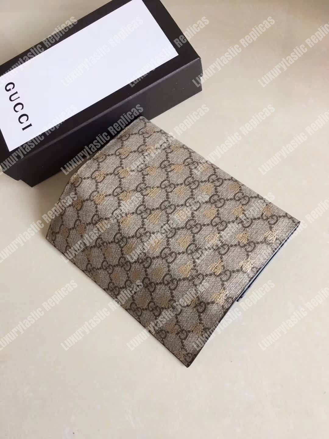 G*u*i gg sup*e bees wallet beige/ebony
