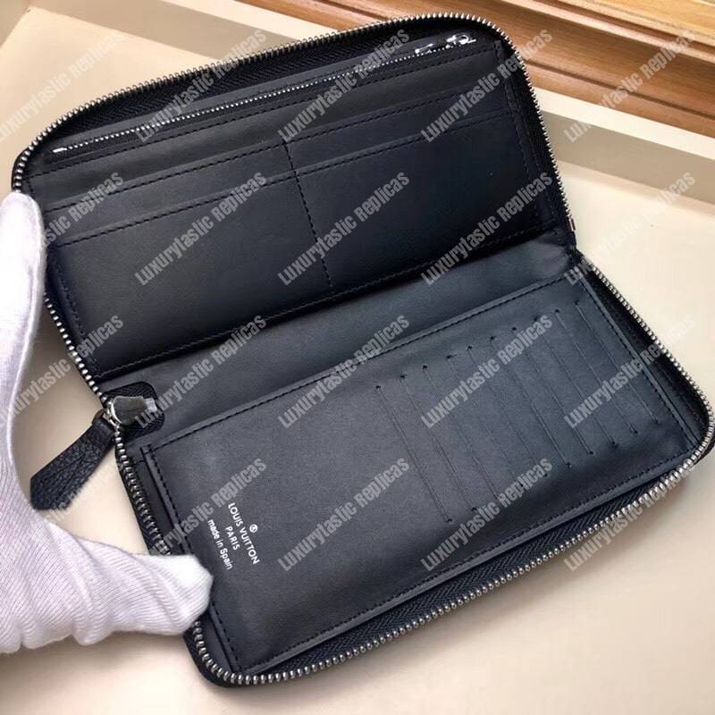 LV Zippy Wallet Vertical Taurillon Leather