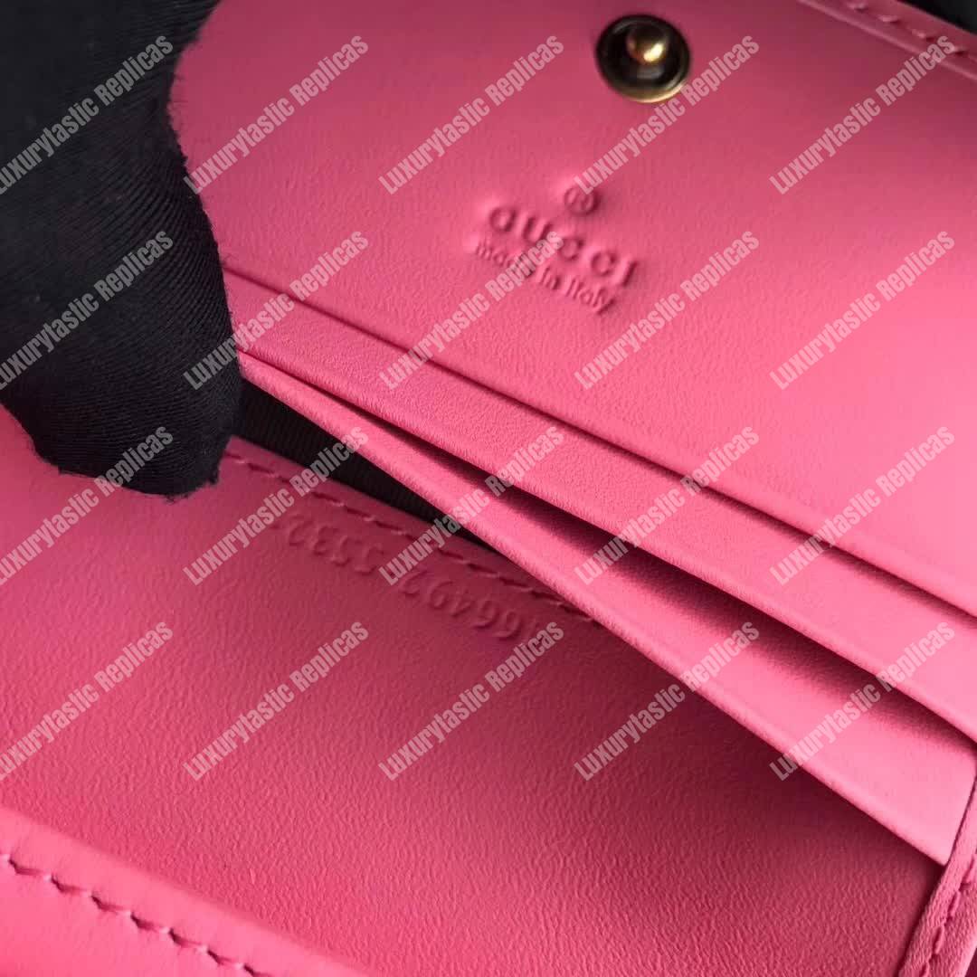 G*u*i gg marmont card case velvet pink