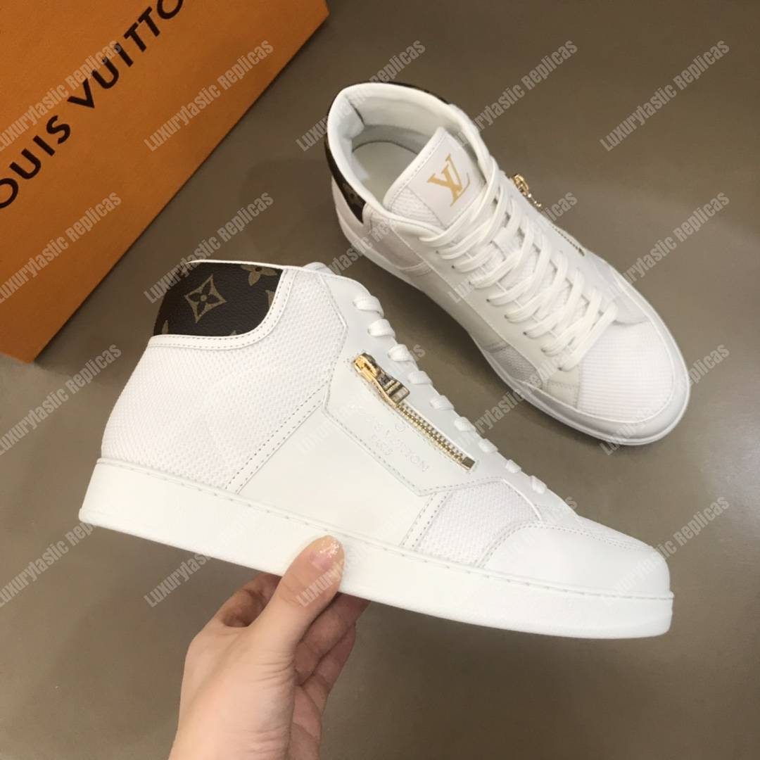 LV Rivoli Zip On The Side Sneaker Boot White