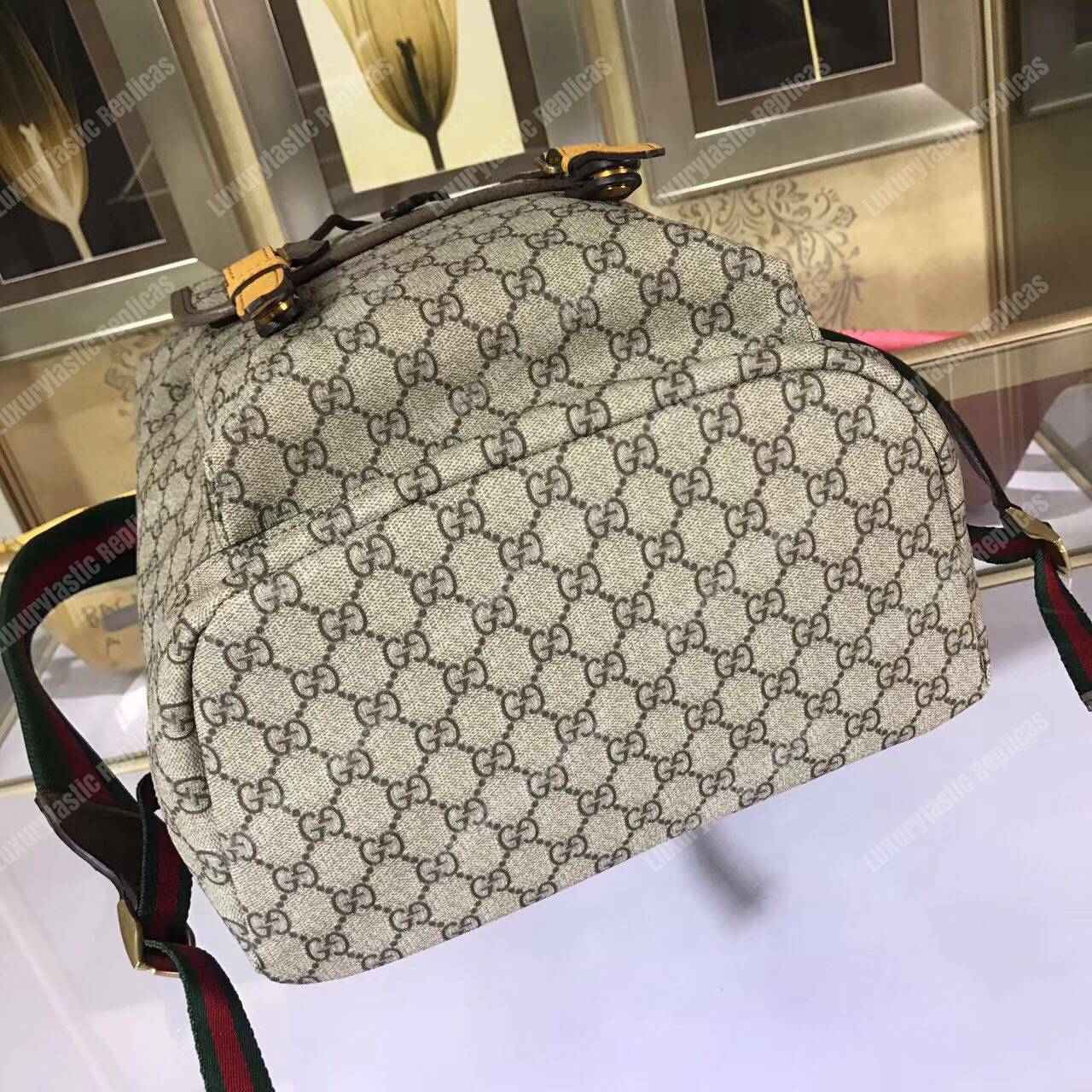 G*u*i soft gg sup*e backpack beige/ebony