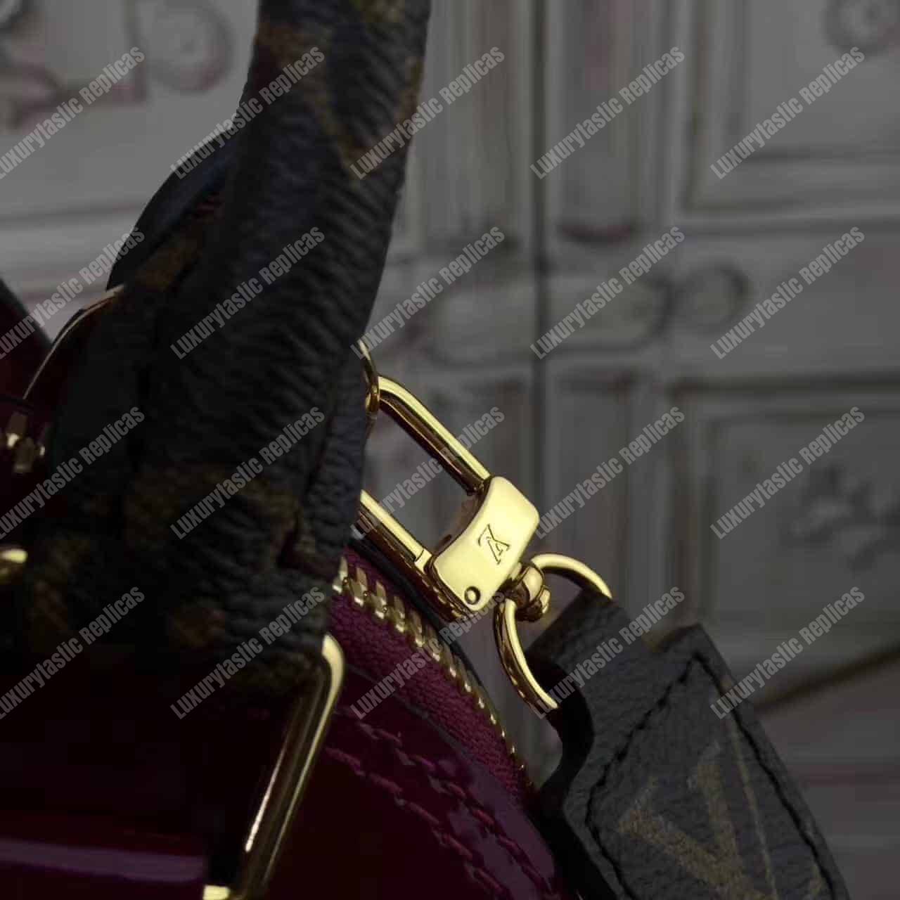 LV Alma BB Patent Leather Magenta