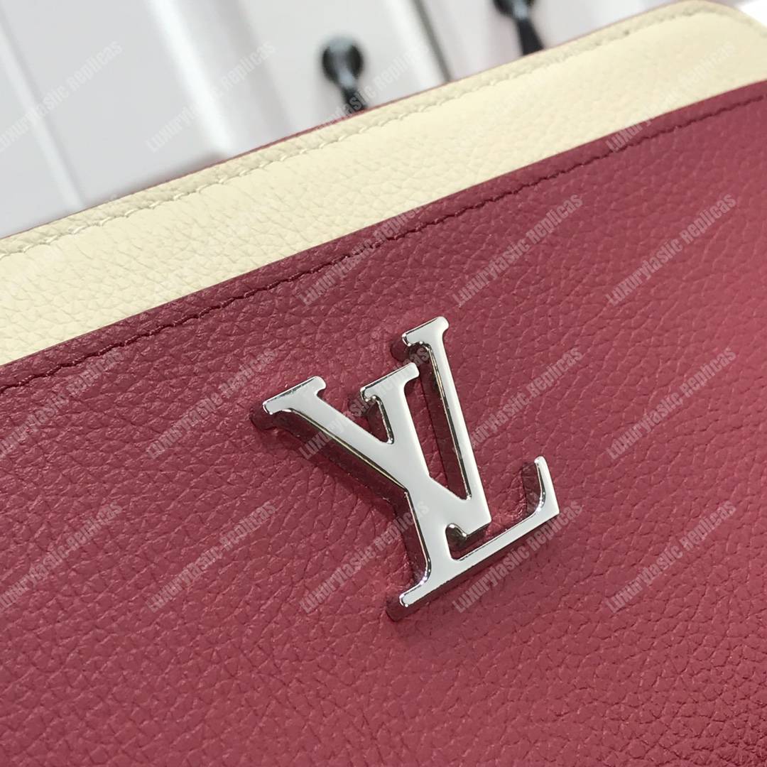 LV Lockme Zippy Wallet Lie de Vin