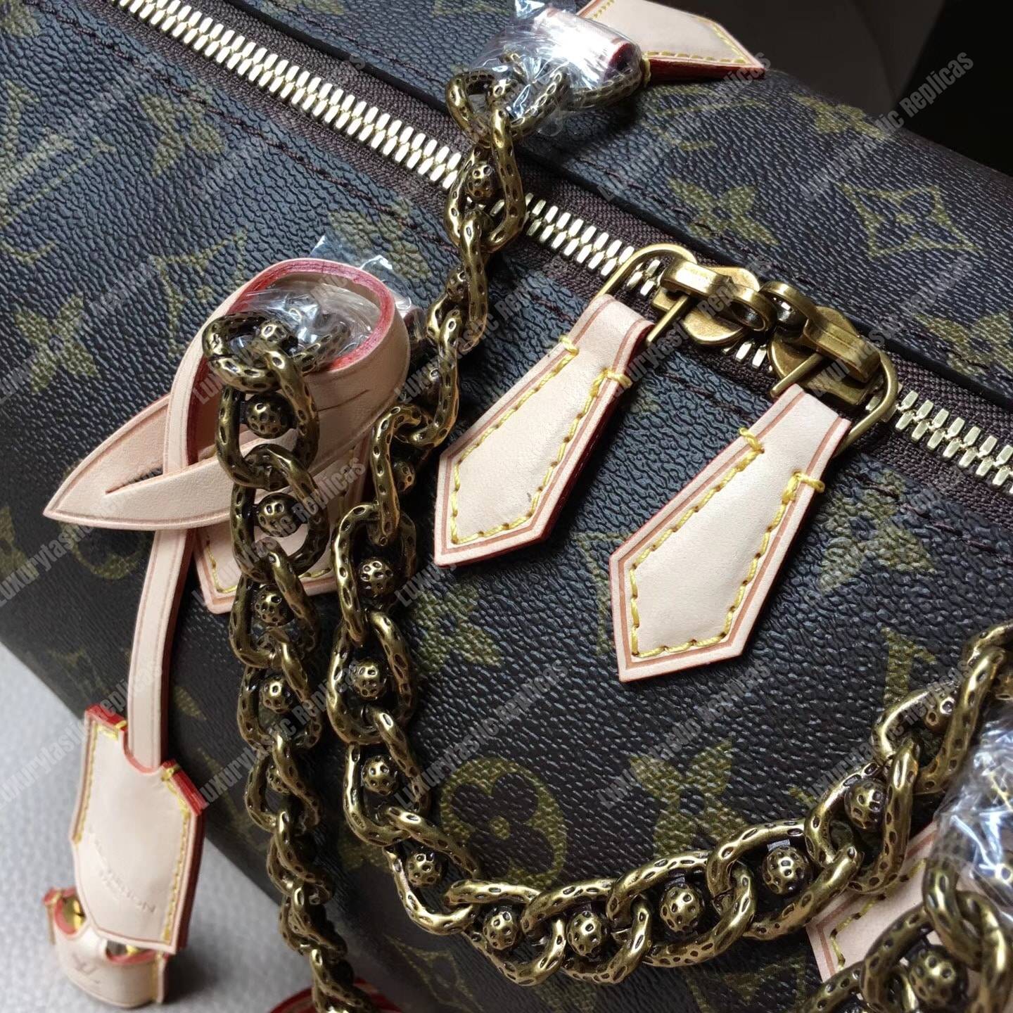LV Speedy 30 Chain Tote Bag Monogram Canvas
