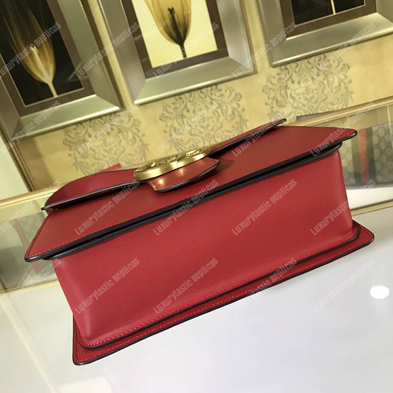 G*u*i gg marmont stylish striped canvas bag red