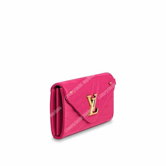 LV New Wave Long Wallet Rose Freesia Pink