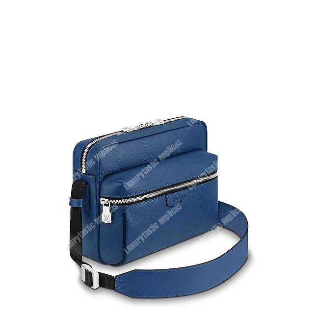 LV Outdoor Messenger PM Taiga Leather Cobalt