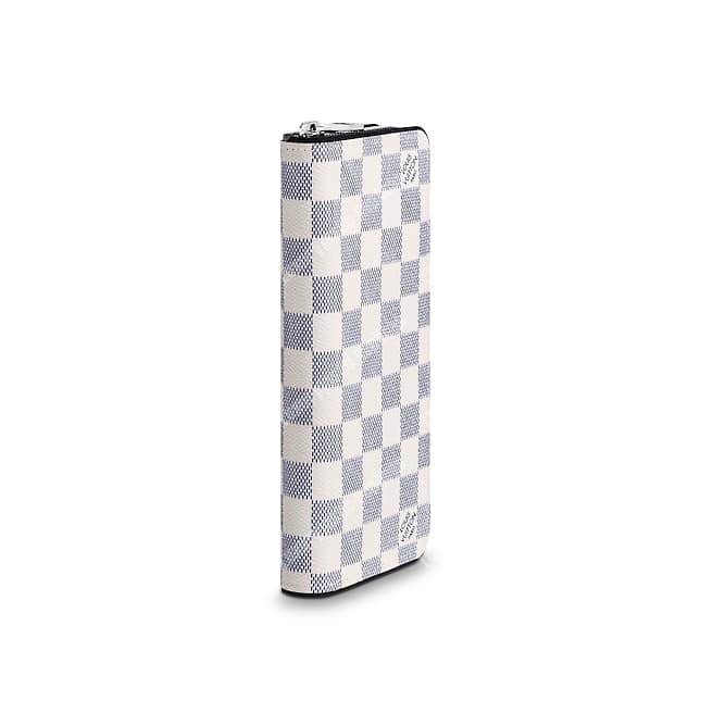 LV Zippy Wallet Vertical Damier Coastline Canvas