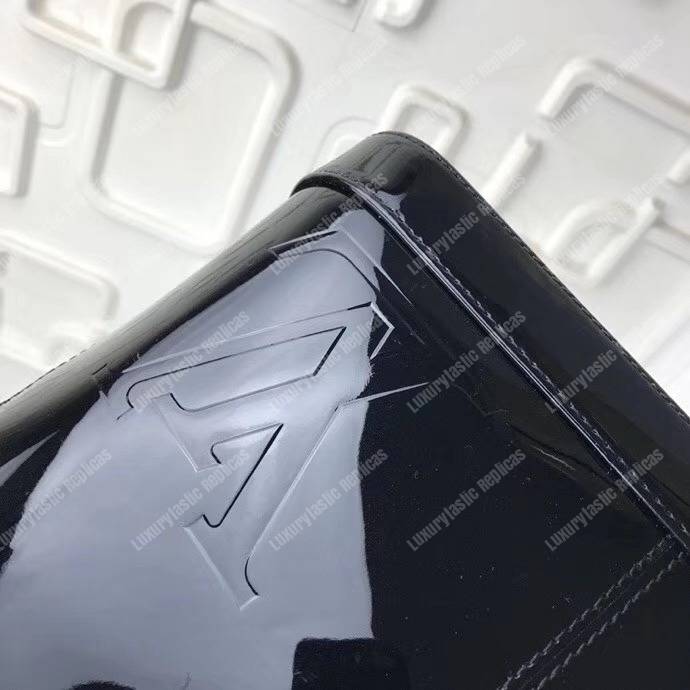 LV Alma PM Bag Patent Leather Black