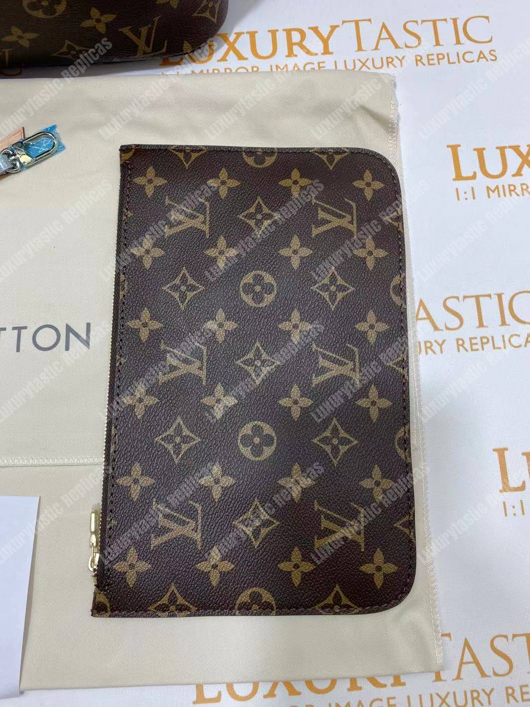 LV Neverfull MM Monogram Beige