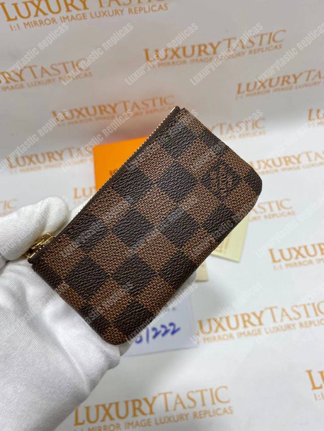 LV Key Pouch Damier Ebene Canvas