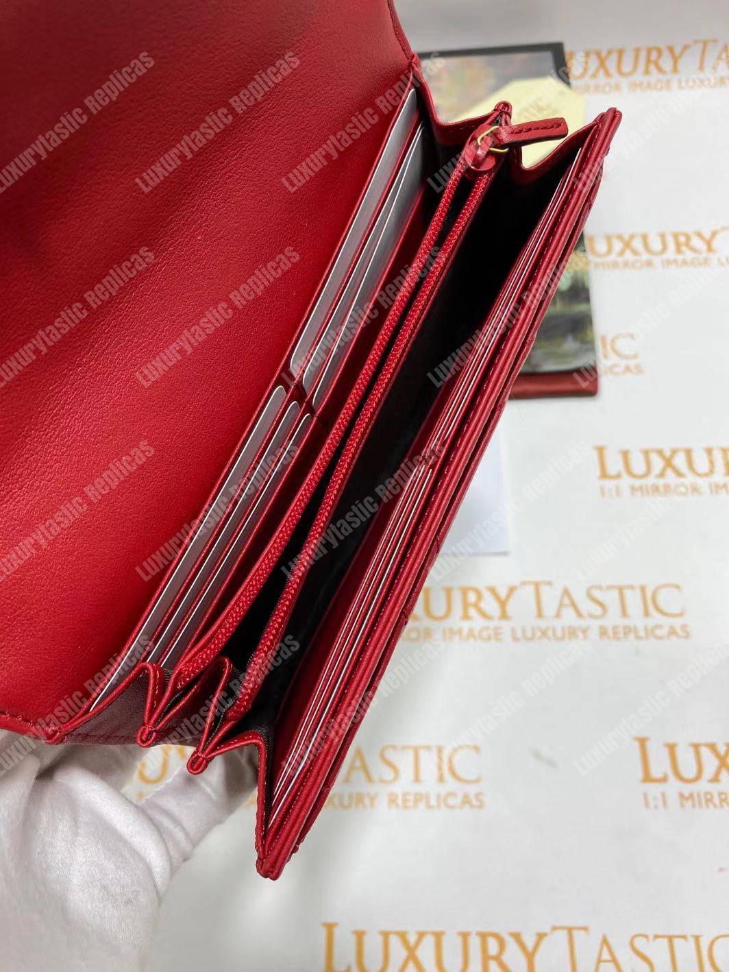 G*u*i gg marmont chevron continental wallet red