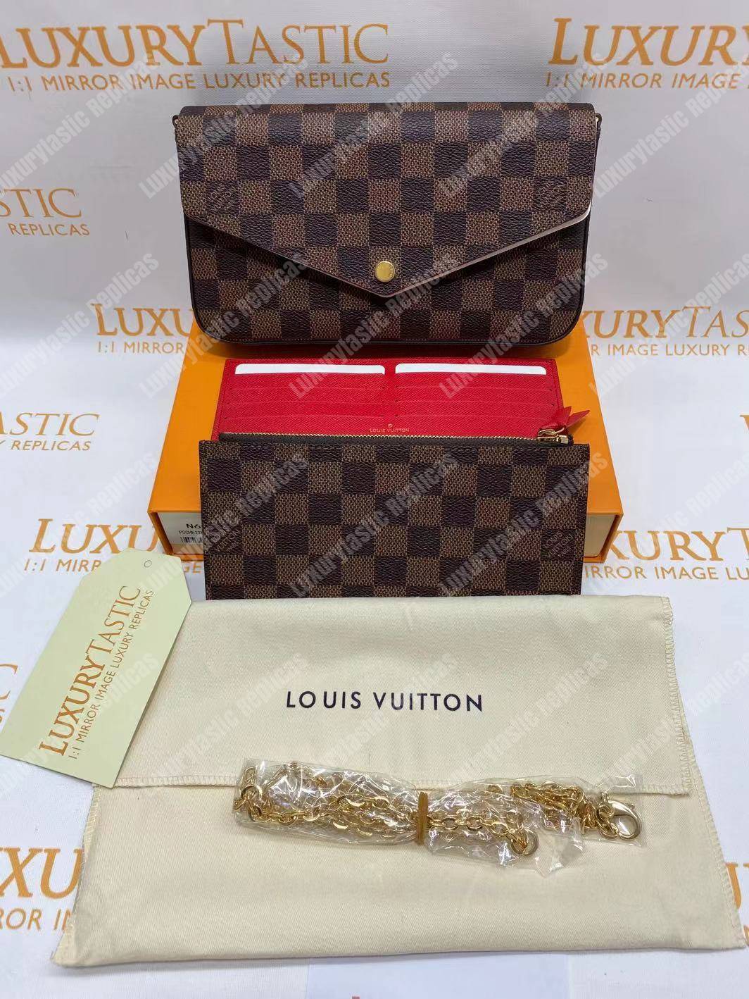 LV Pochette Felicie Damier Ebene