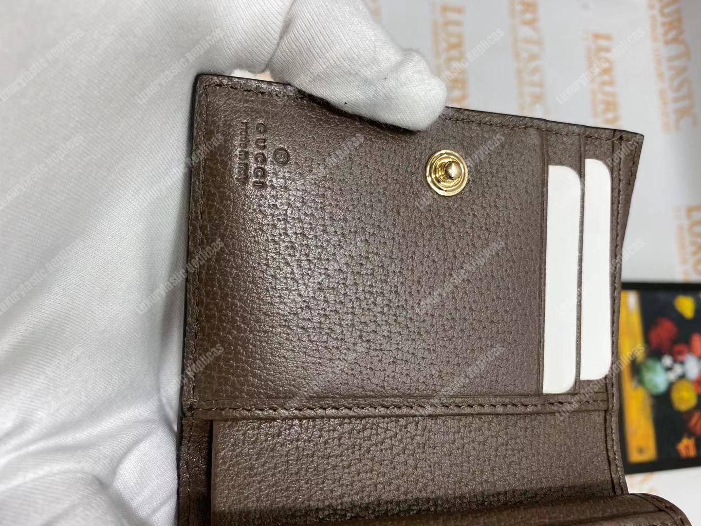 G*u*i ophidia gg french flap wallet