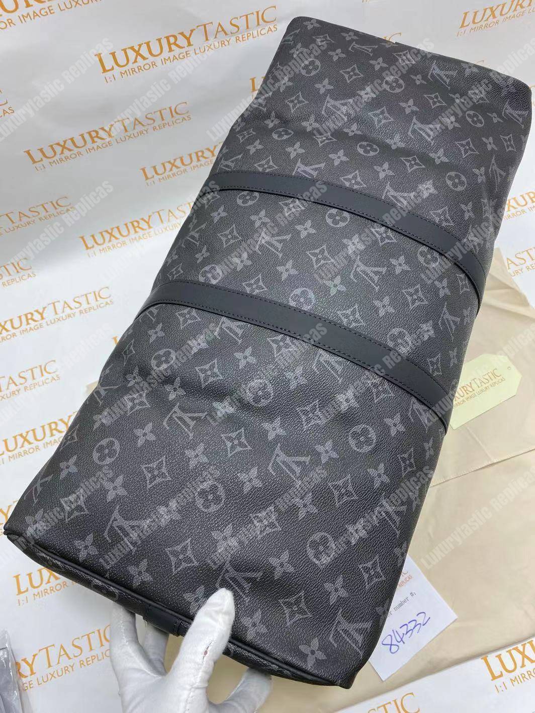 LV Keepall Bandouliere 55 Monogram Eclipse