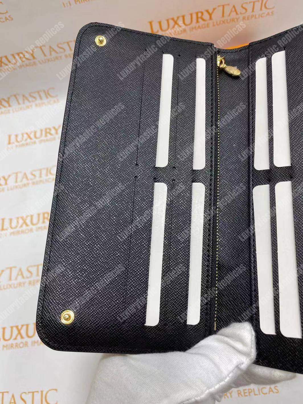 LV Monogram Canvas And Leather Kimono Wallet Black